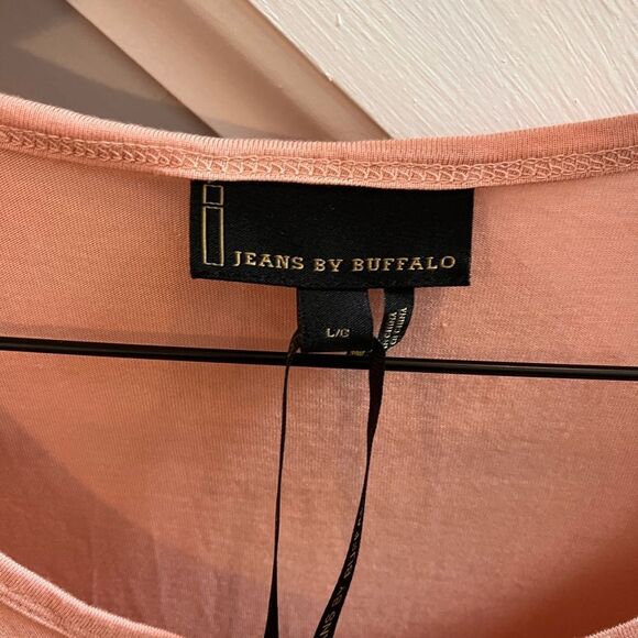 I Jeans by Buffalo Pink Silver Stuffed Long Sleeve Shirt sz L NWT - Picture 3 of 7